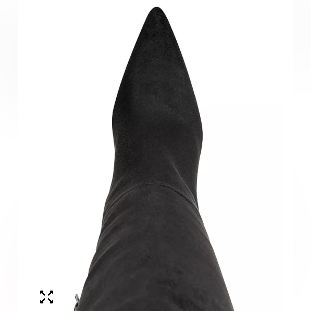 Black Luna Heel Over the Knee Dress Boots